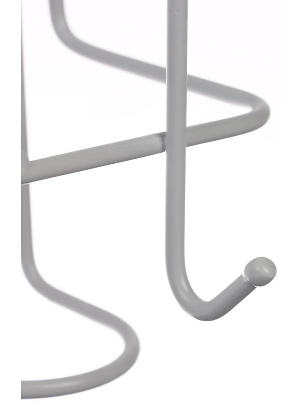 Подставка для зонтов настенная, с крючками, металл, 6,4×13×39 см, белая
