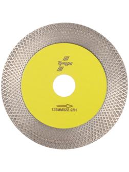 Диск алмазный для резки и шлифовки ТУНДРА, для запилов под 45 градусов, сплошной, 125 мм