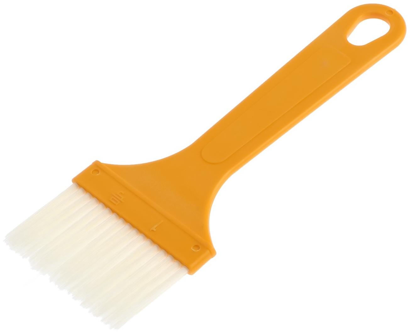 Кисть плоская ЛОМ промо, искусственная щетина, пластиковая рукоятка, 60 мм