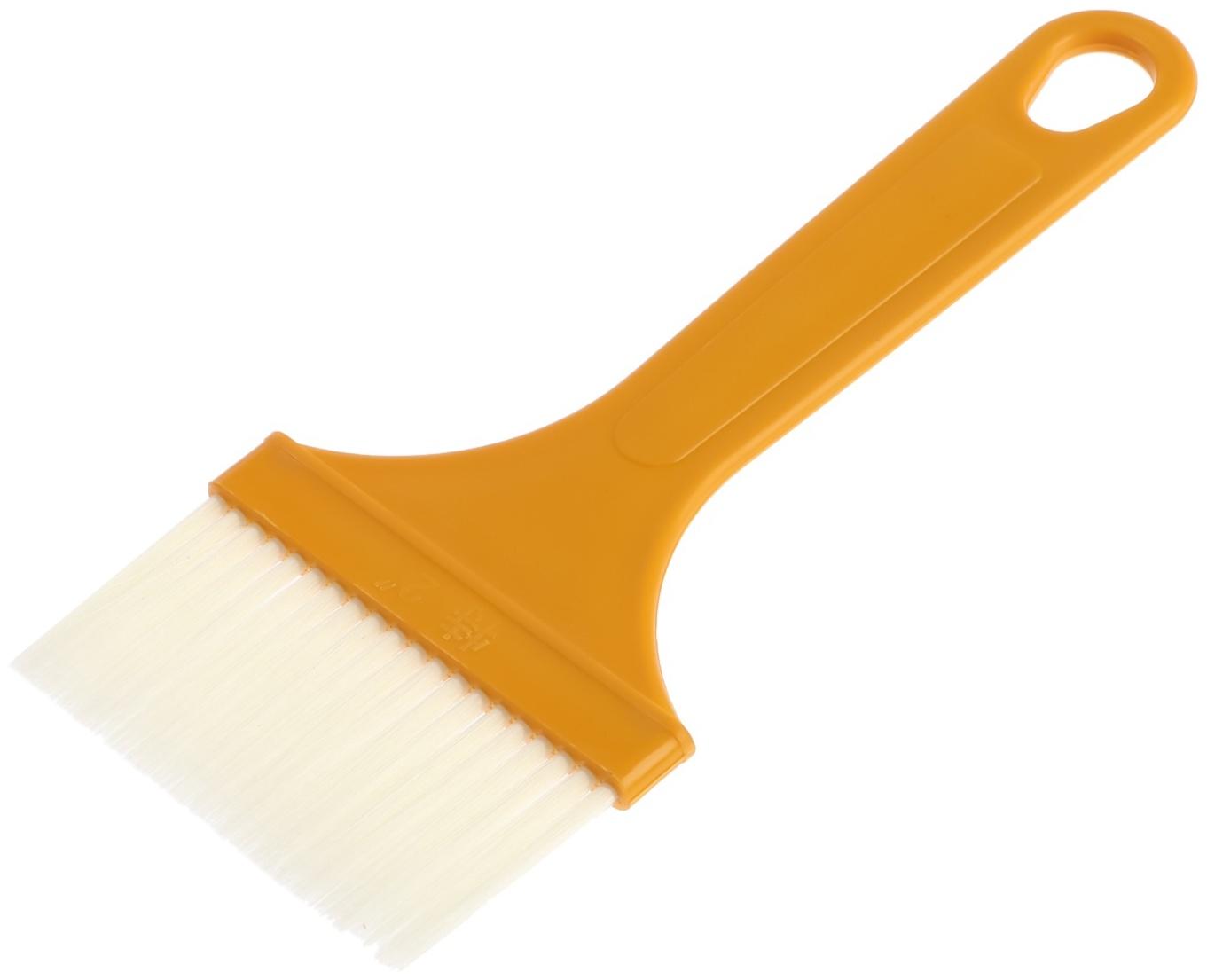 Кисть плоская ЛОМ промо, искусственная щетина, пластиковая рукоятка, 71 мм