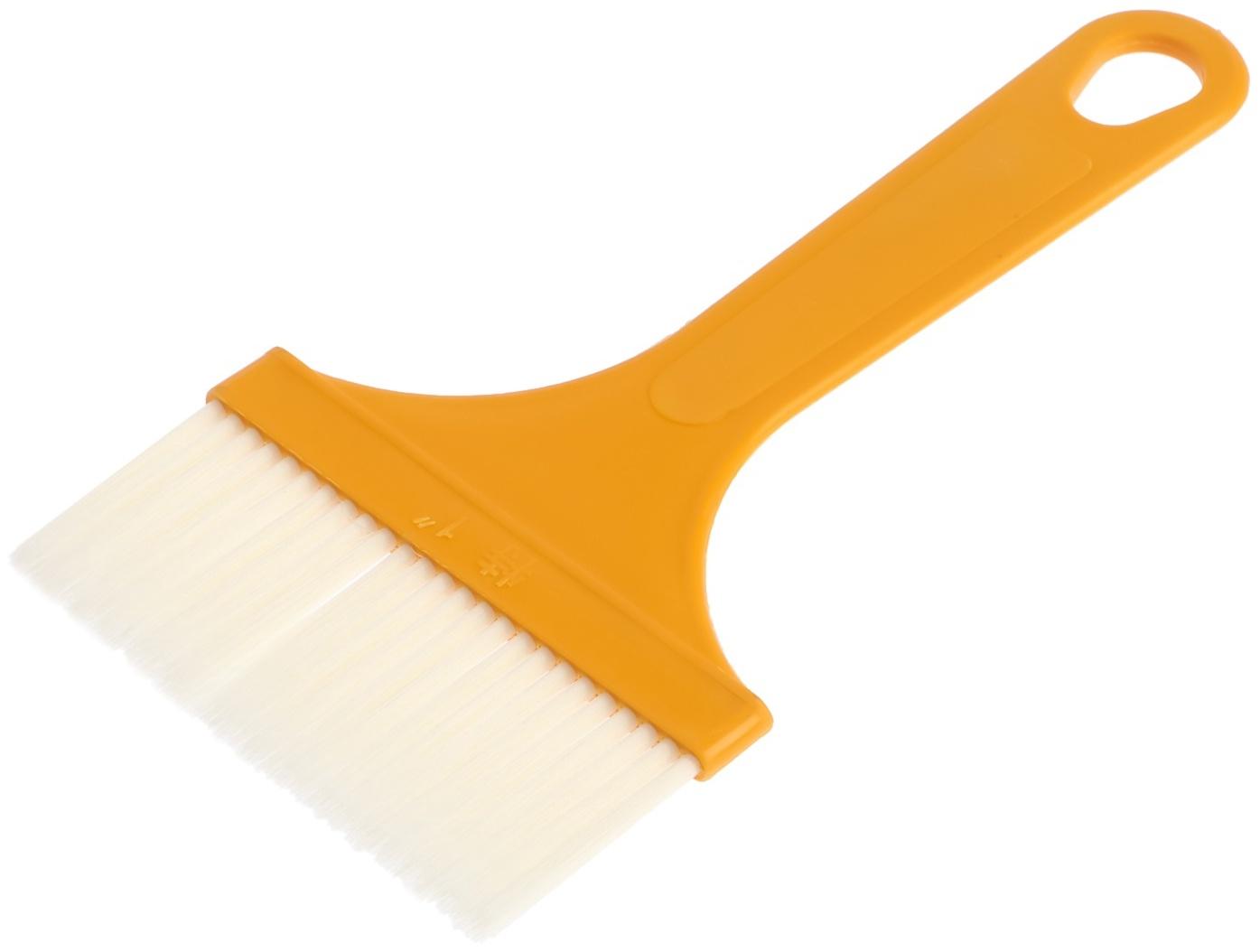 Кисть плоская ЛОМ промо, искусственная щетина, пластиковая рукоятка, 90 мм