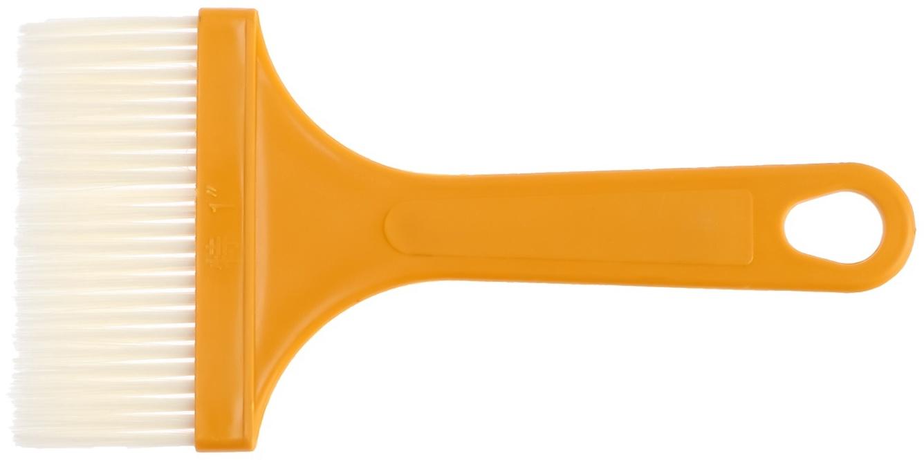 Кисть плоская ЛОМ промо, искусственная щетина, пластиковая рукоятка, 90 мм