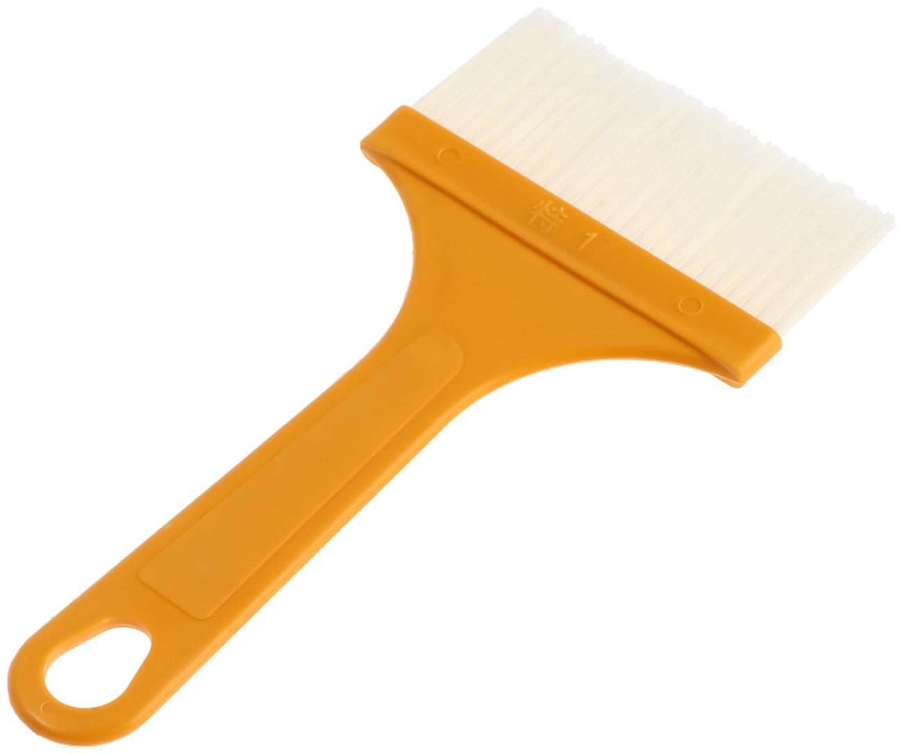 Кисть плоская ЛОМ промо, искусственная щетина, пластиковая рукоятка, 90 мм