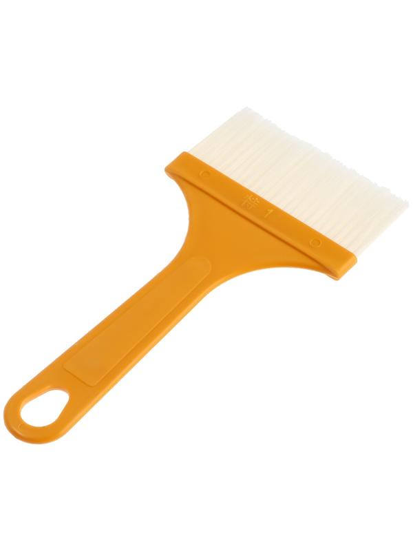 Кисть плоская ЛОМ промо, искусственная щетина, пластиковая рукоятка, 90 мм