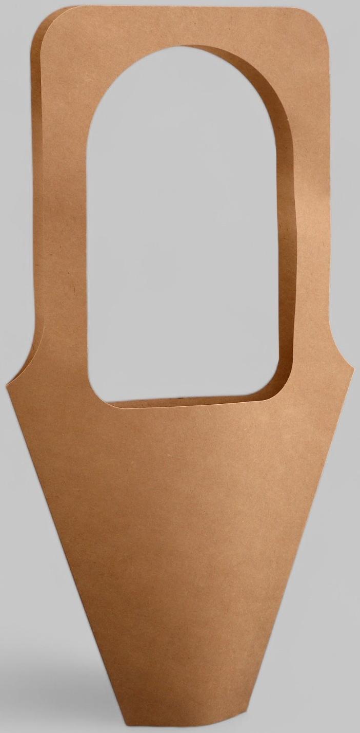 Переноска для цветов, крафт, без дна, 54×30 см