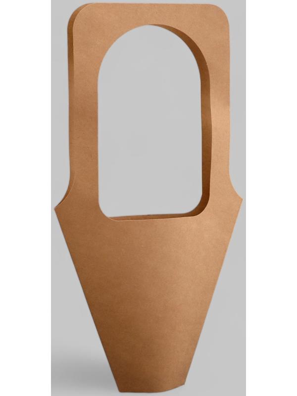 Переноска для цветов, крафт, без дна, 54×30 см