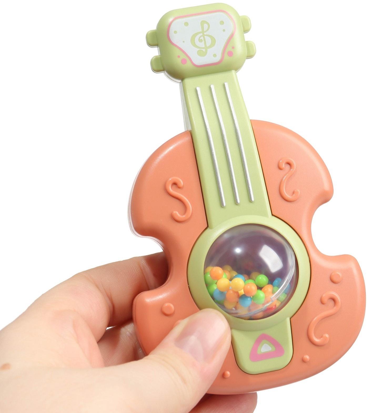 Погремушка Крошка Я «Гитара», 12 см, оранжевый