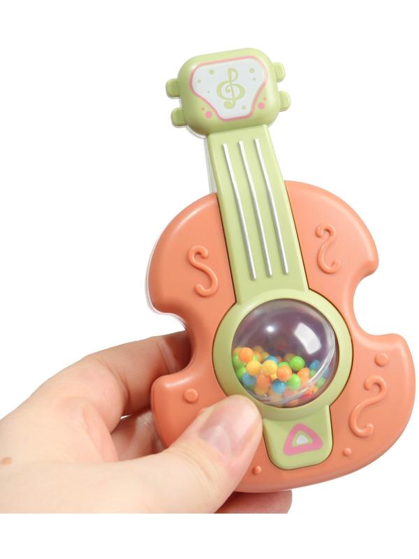 Погремушка Крошка Я «Гитара», 12 см, оранжевый