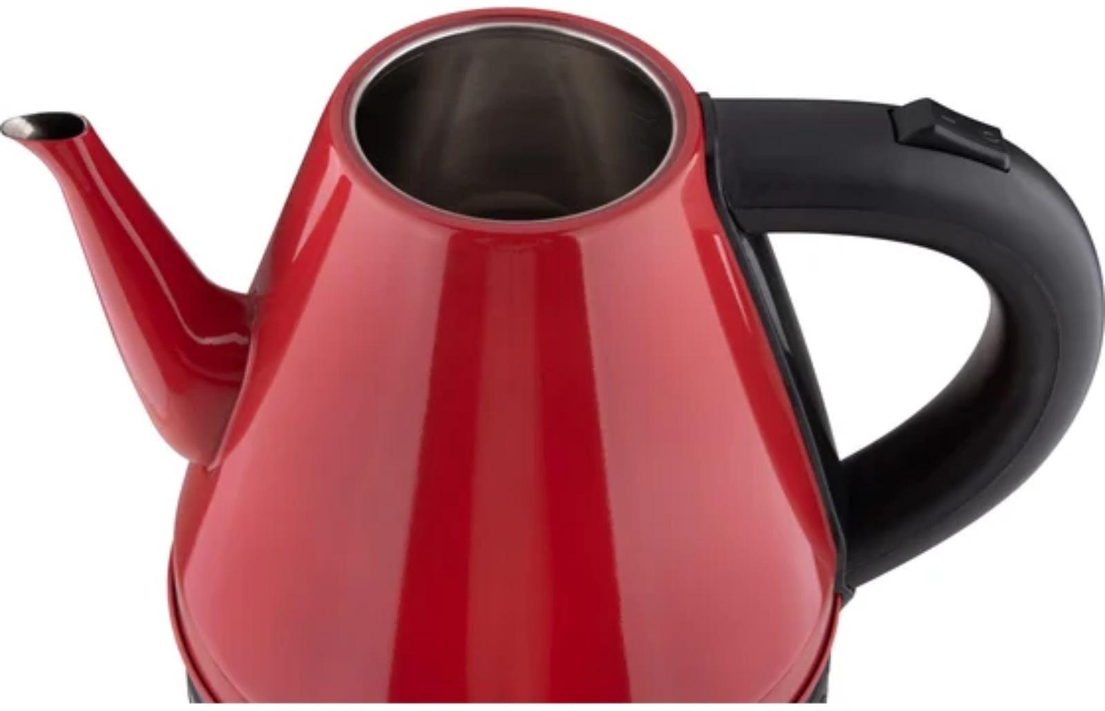 Чайник электрический, ENERGY E-263, металл, 1,2 л, 950 Вт, красный