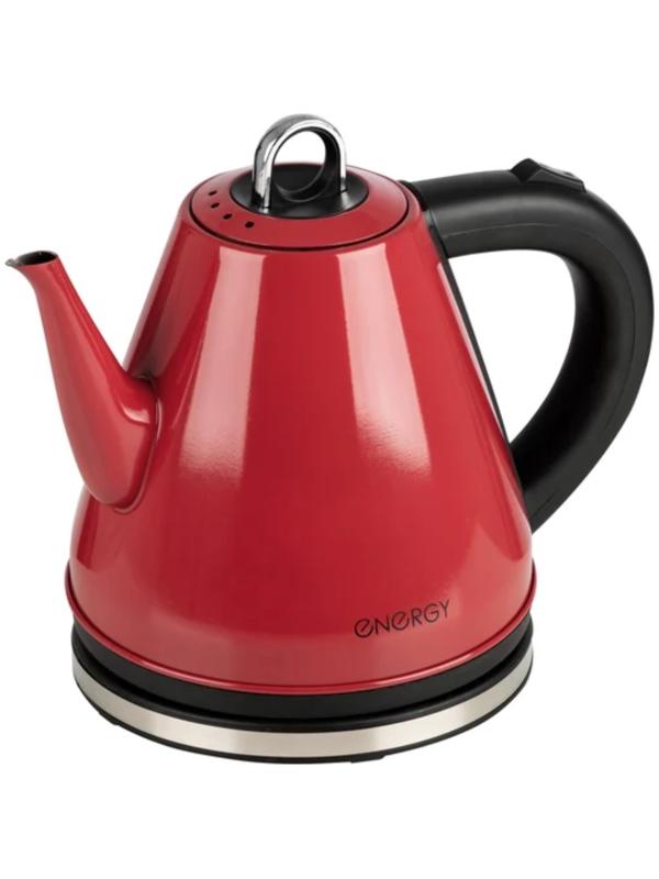 Чайник электрический, ENERGY E-263, металл, 1,2 л, 950 Вт, красный