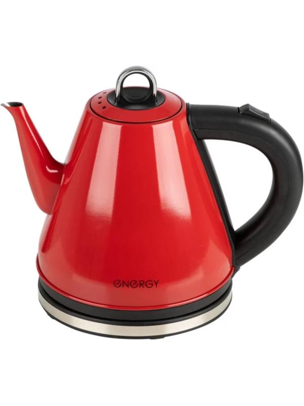 Чайник электрический, ENERGY E-263, металл, 1,2 л, 950 Вт, красный