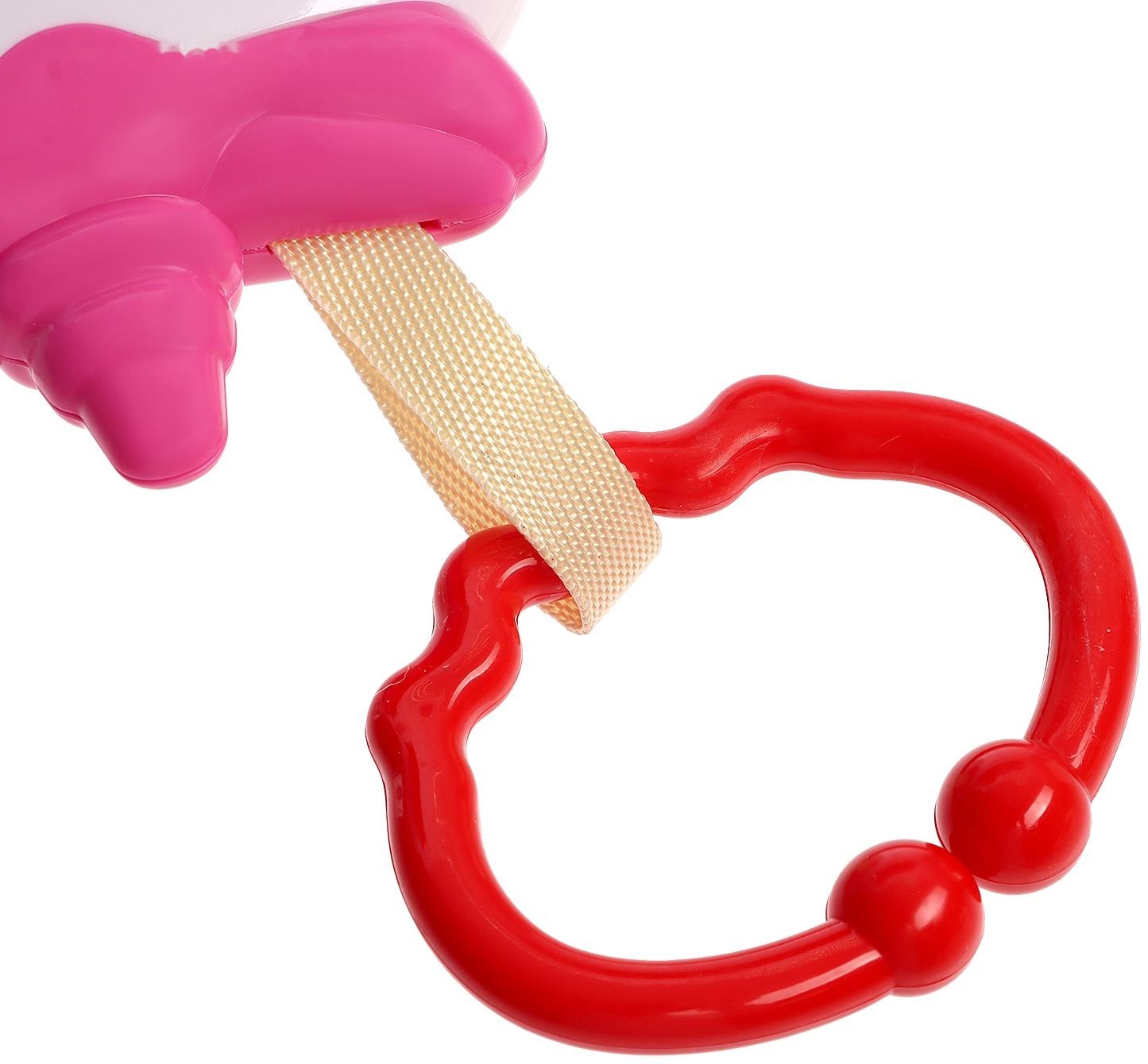 Музыкальная игрушка - подвеска «Любимый единорог», прорезыватель - погремушка, звук, свет, цвет розовый