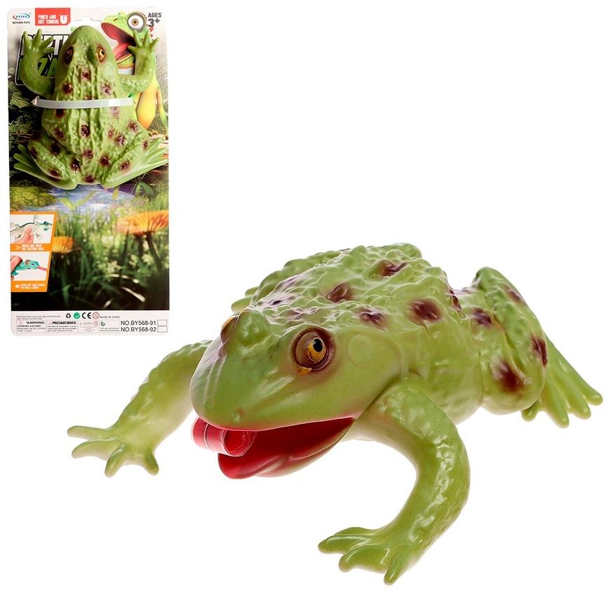 Фигурка животного «Лягушка. Длинный язык», звуковые эффекты, 15 см.