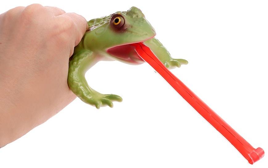 Фигурка животного «Лягушка. Длинный язык», звуковые эффекты, 15 см.