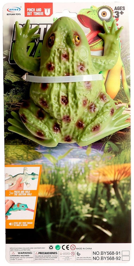 Фигурка животного «Лягушка. Длинный язык», звуковые эффекты, 15 см.