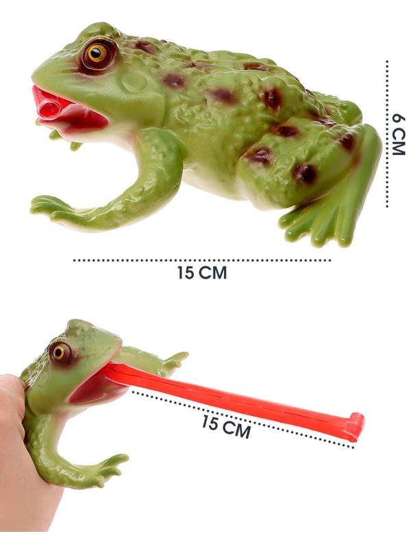 Фигурка животного «Лягушка. Длинный язык», звуковые эффекты, 15 см.