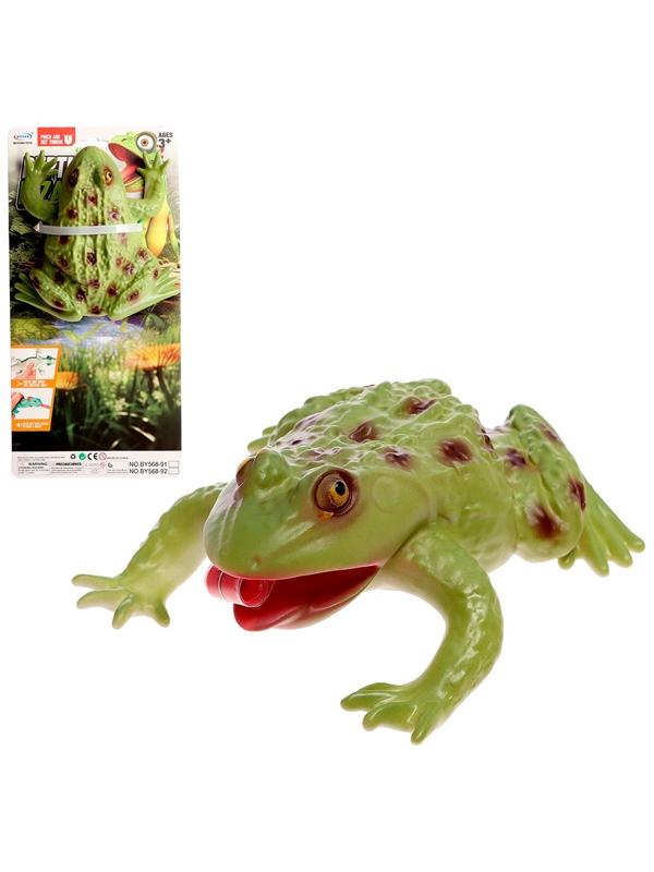 Фигурка животного «Лягушка. Длинный язык», звуковые эффекты, 15 см.