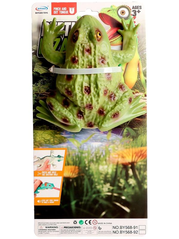 Фигурка животного «Лягушка. Длинный язык», звуковые эффекты, 15 см.