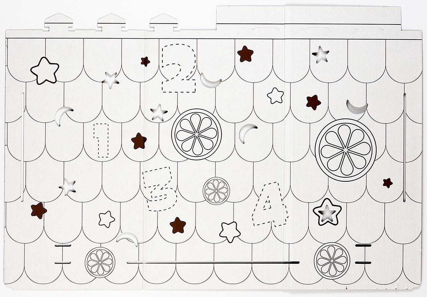 Дом из картона под раскраску «Чебурашка»