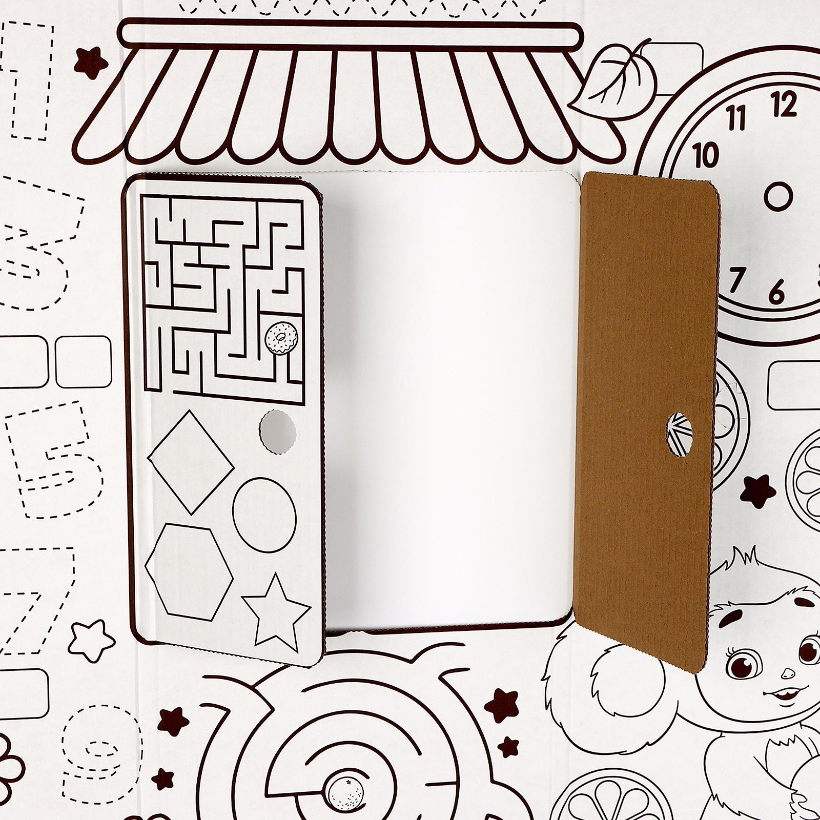 Дом из картона под раскраску «Чебурашка»