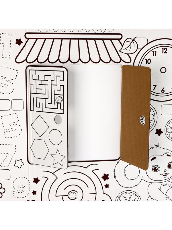 Дом из картона под раскраску «Чебурашка»