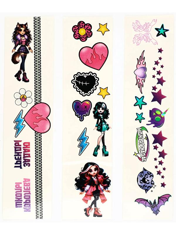 Накладные ногти детские с татуировками «Будь красоткой», 24 шт