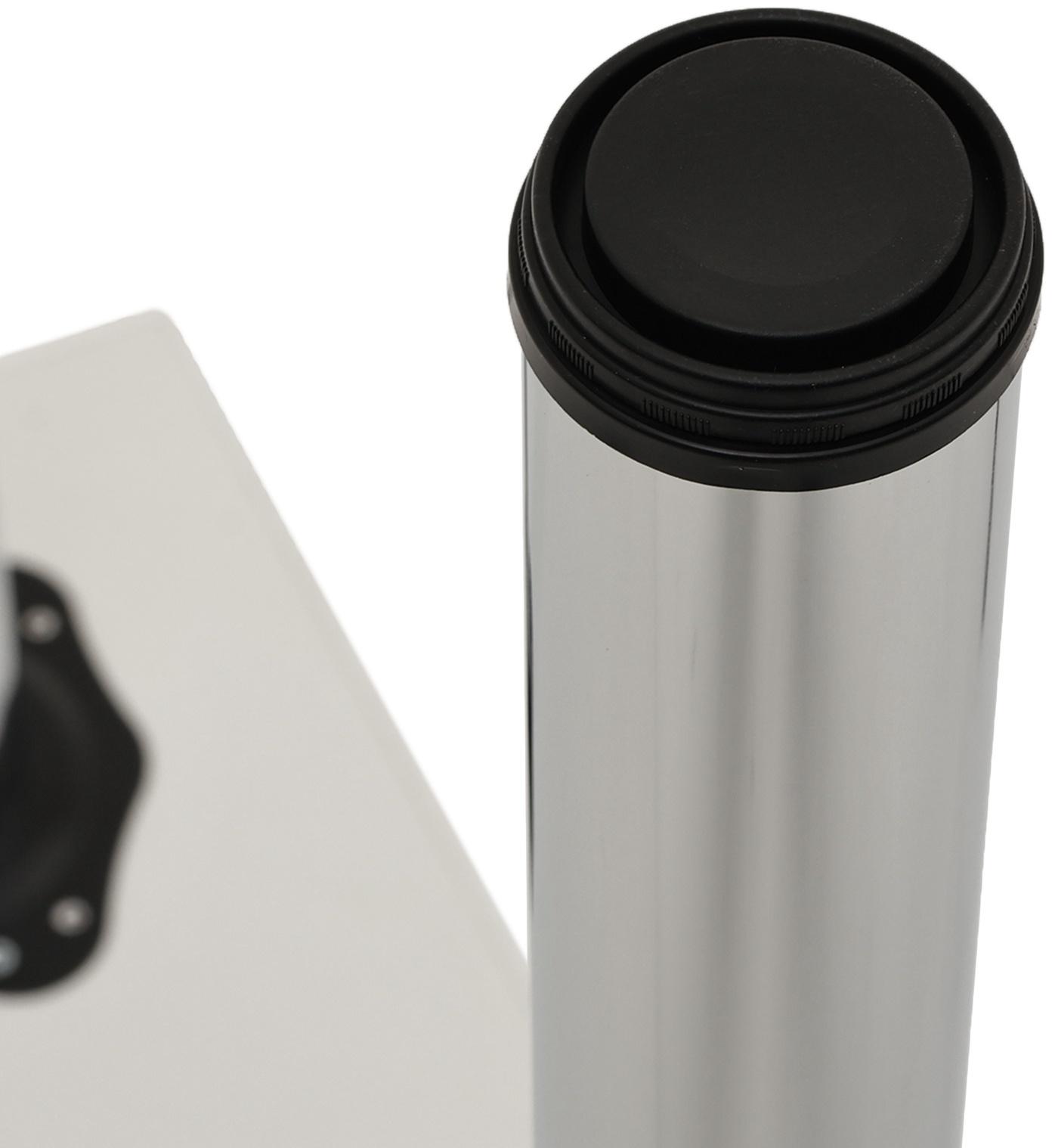 Стол шахматный на металлических ножках, белый, 90 х 65 см