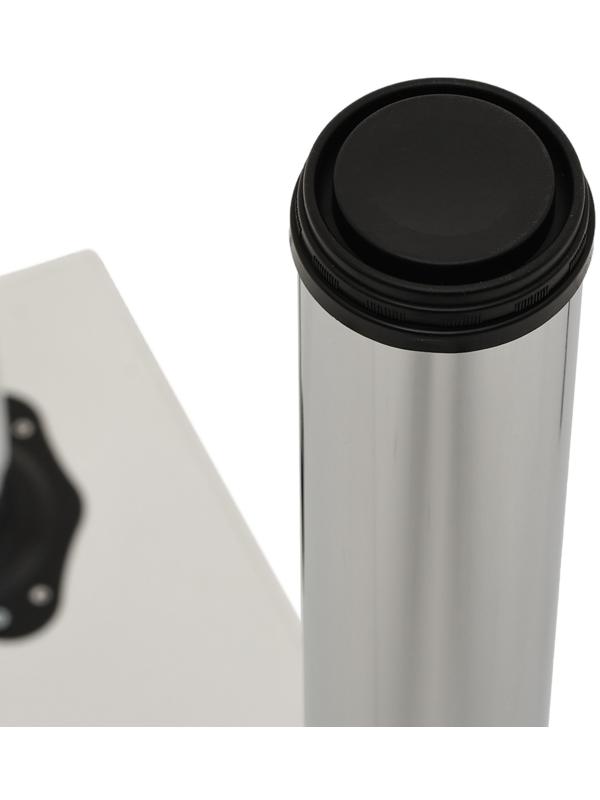 Стол шахматный на металлических ножках, белый, 90 х 65 см