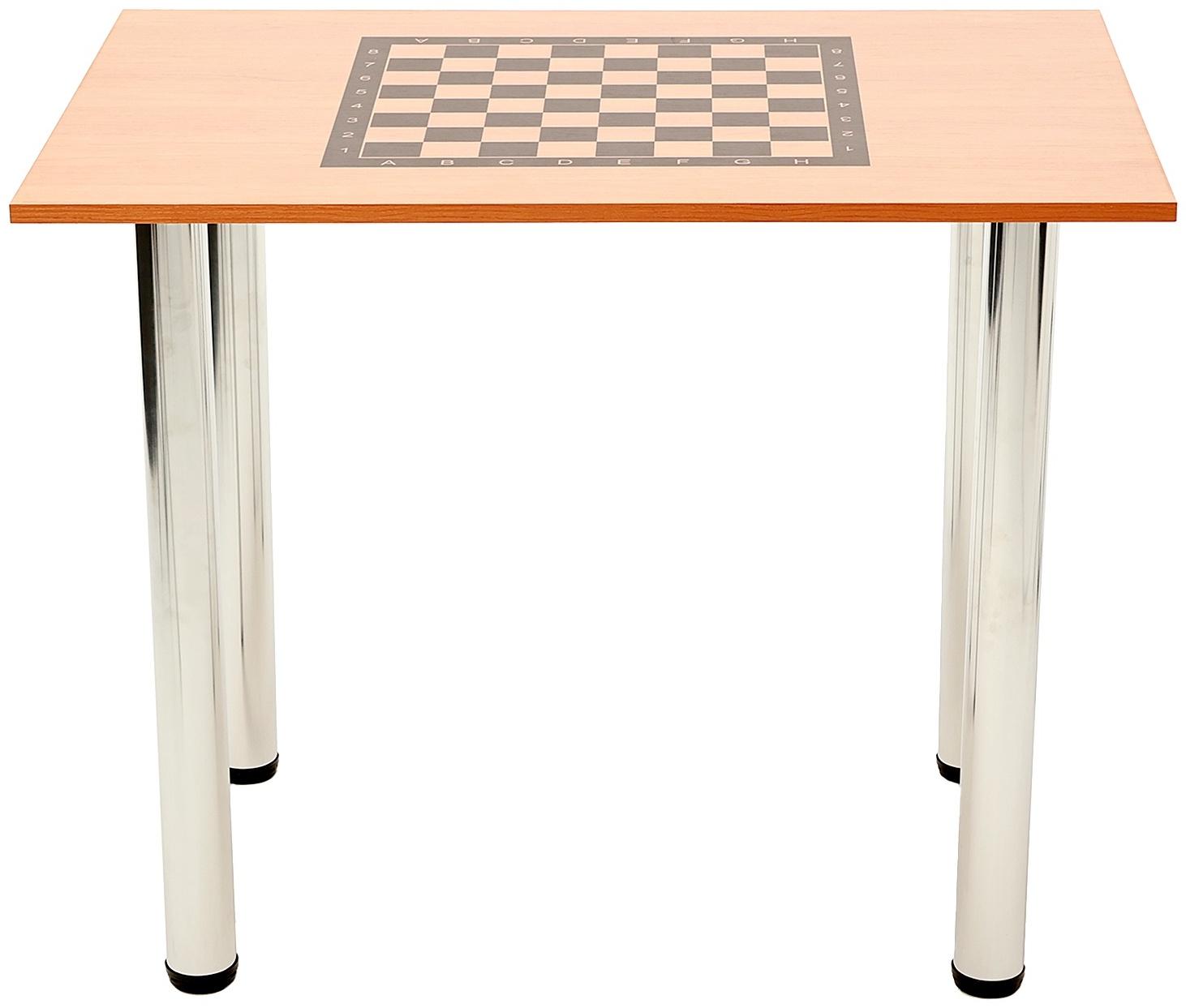 Стол шахматный на металлических ножках, чёрный, 90 х 65 см