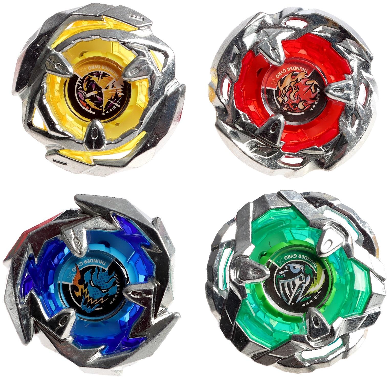 Набор боевых волчков «Gyro X», 4 волчка, с запуском и ареной, цвет МИКС