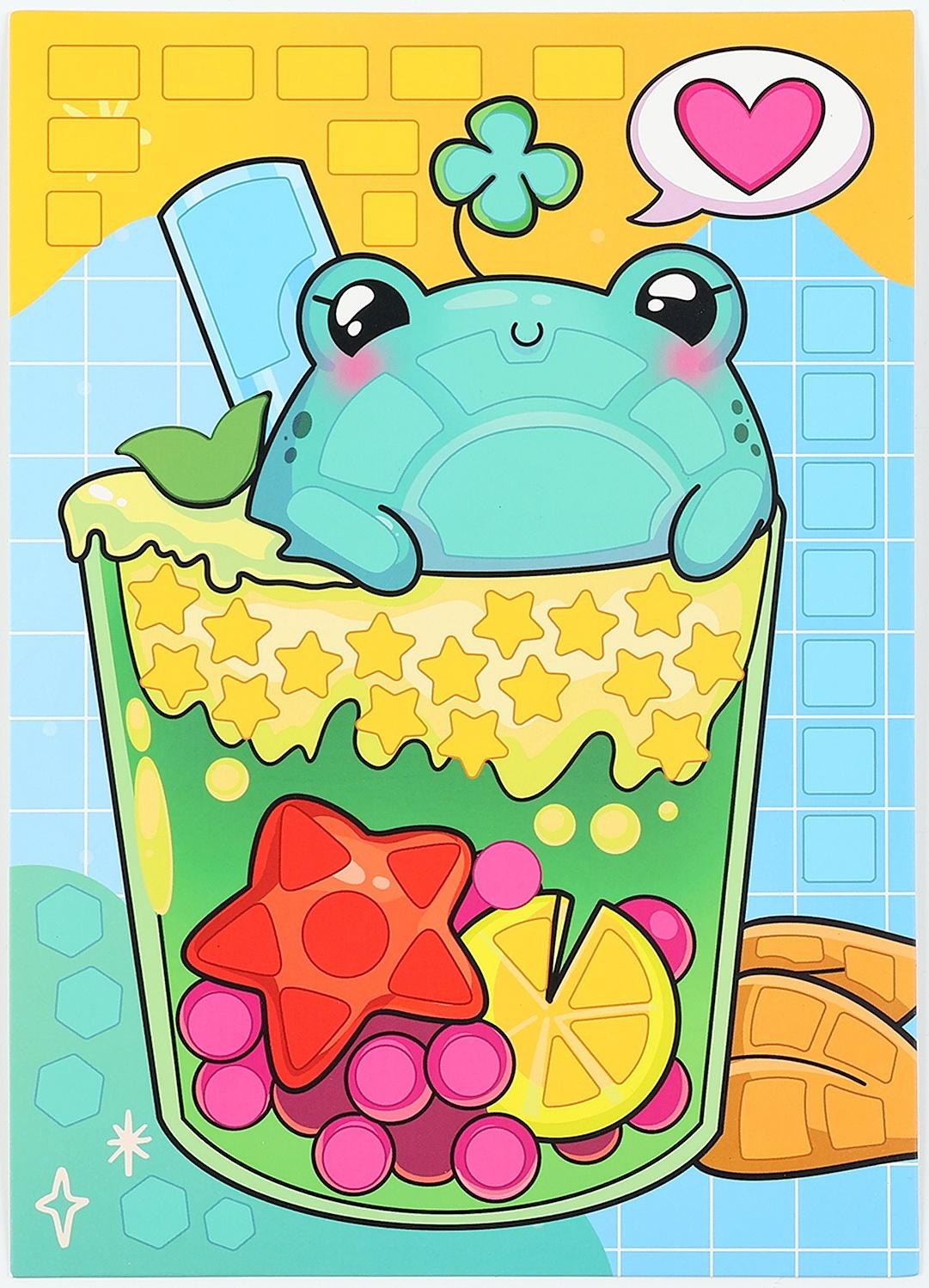 Аппликация форменными стикерами «Милахи», набор для творчества, стикерная мозаика