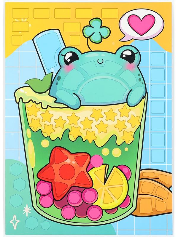 Аппликация форменными стикерами «Милахи», набор для творчества, стикерная мозаика