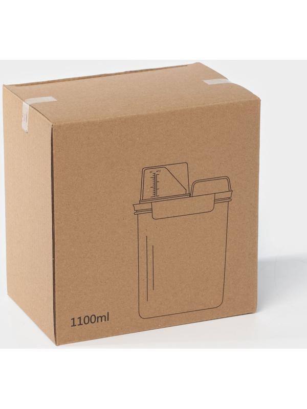 Контейнер для стирального порошка и кондиционера, с мерным стаканом, 1100 мл