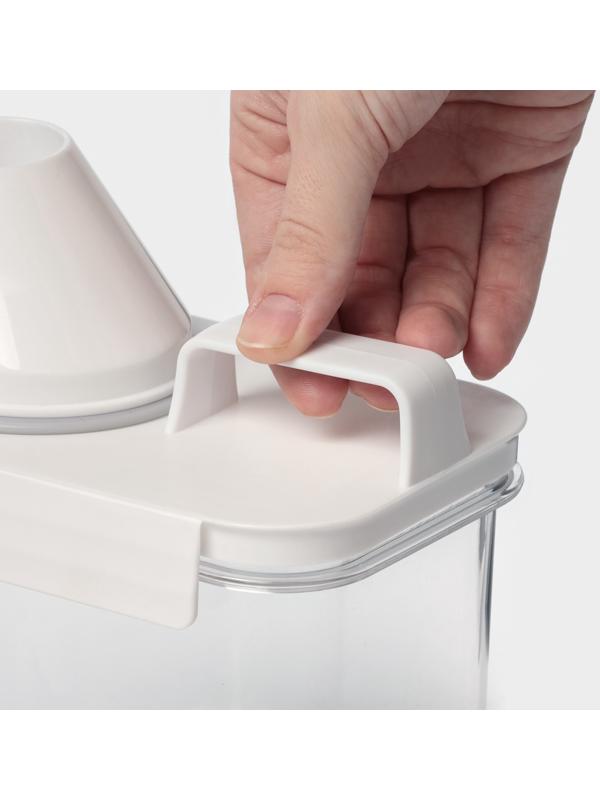 Контейнер для стирального порошка и кондиционера, с мерным стаканом, 1100 мл