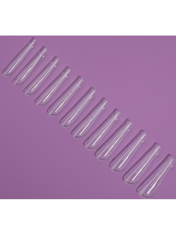 Верхние формы для наращивания в контейнере, 120 шт, 12 размеров, цвет прозрачные