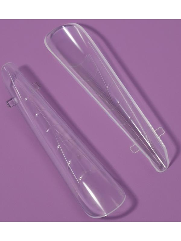 Верхние формы для наращивания в контейнере, 120 шт, 12 размеров, цвет прозрачные