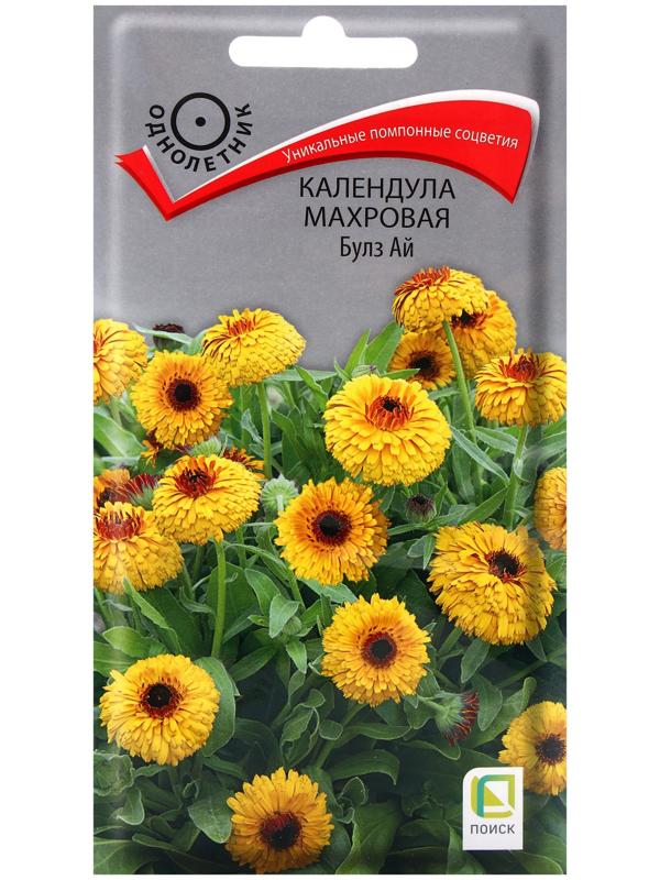 Семена цветов Календула махровая Булз Ай, 0,1гр