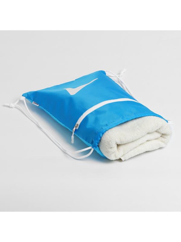 Сумка для мокрых вещей, 42*32 см, цвет голубой