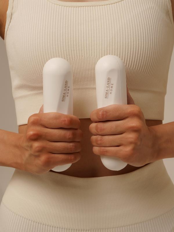 Гантели Sima-Land Home, 2 шт., 1 кг, цвет белый, для универсального отягощения