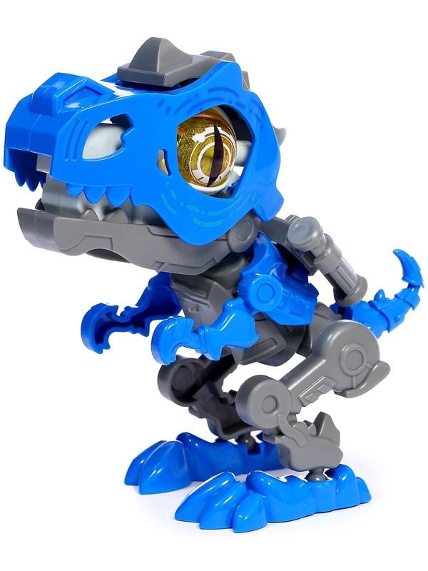 Электронный конструктор динозавр «Динобот», со звуком и подсветкой, на батарейках, цвет МИКС