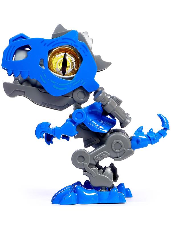 Электронный конструктор динозавр «Динобот», со звуком и подсветкой, на батарейках, цвет МИКС