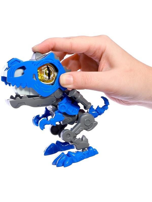 Электронный конструктор динозавр «Динобот», со звуком и подсветкой, на батарейках, цвет МИКС