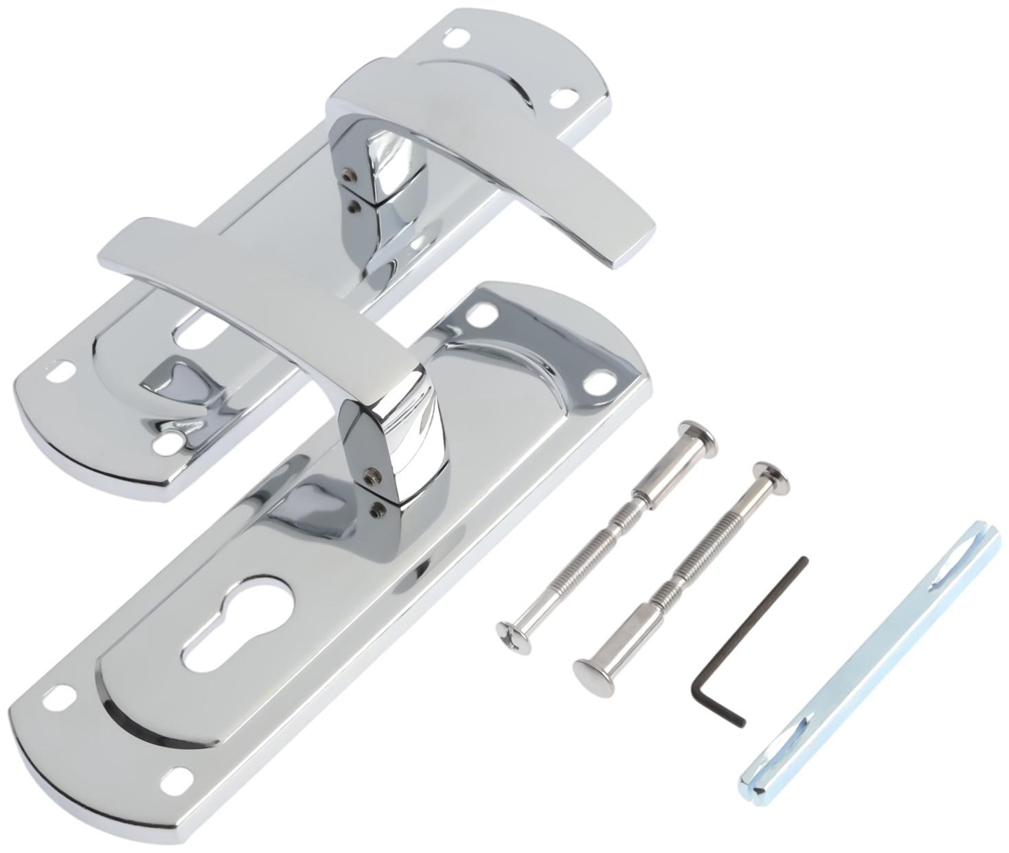 Ручки на планке LOCKLAND 002, м/о 55 мм, цвет хром