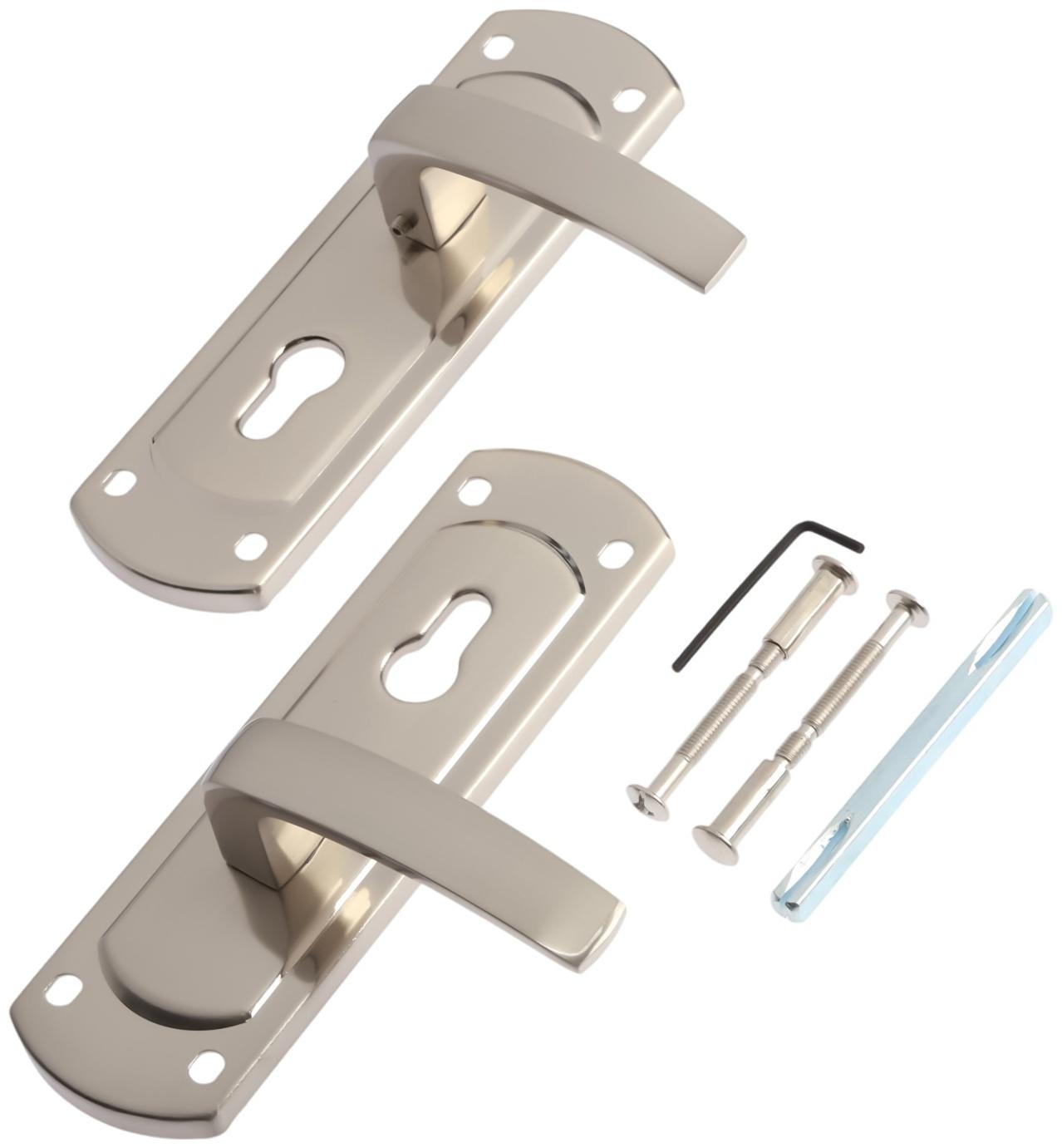 Ручки на планке LOCKLAND 002, м/о 55 мм, цвет сатиновый никель