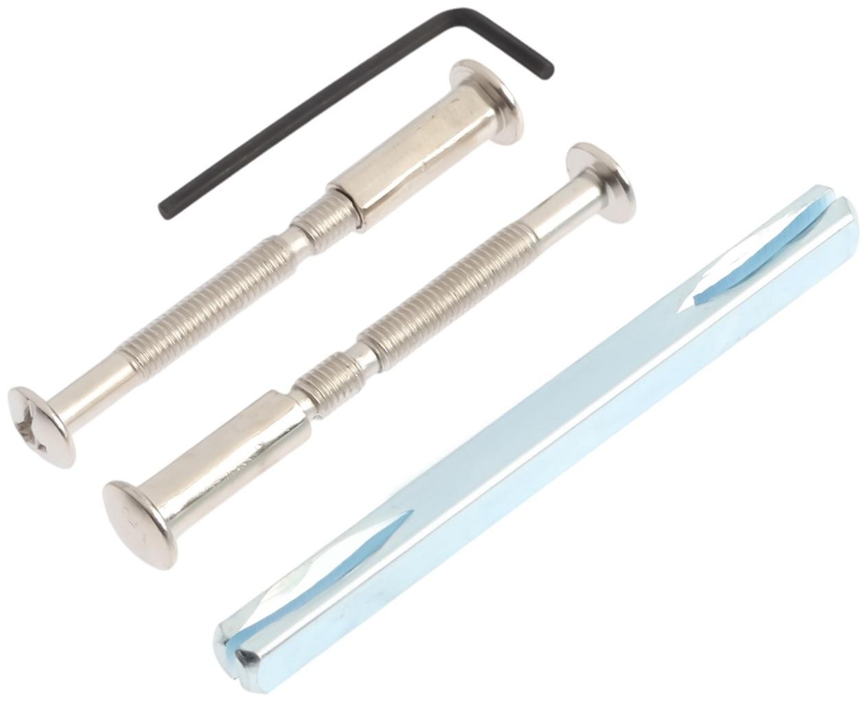 Ручки на планке LOCKLAND 002, м/о 55 мм, цвет сатиновый никель