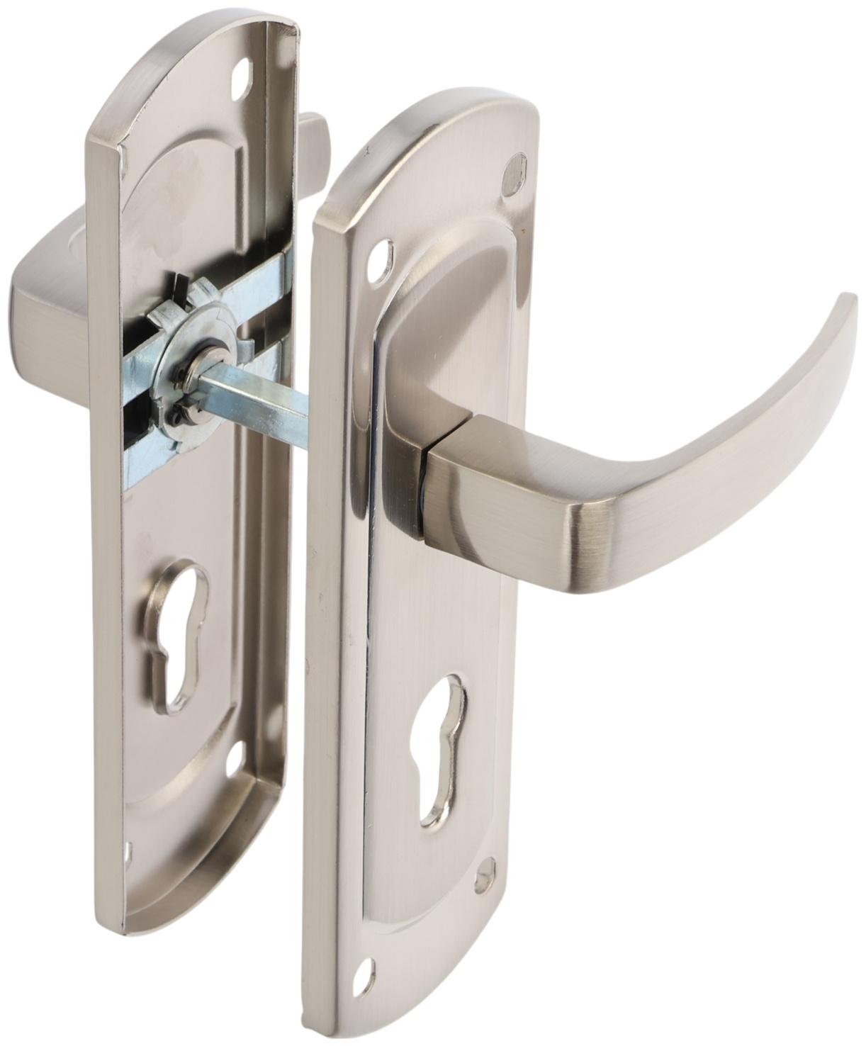 Ручки на планке LOCKLAND 002, м/о 55 мм, цвет сатиновый никель