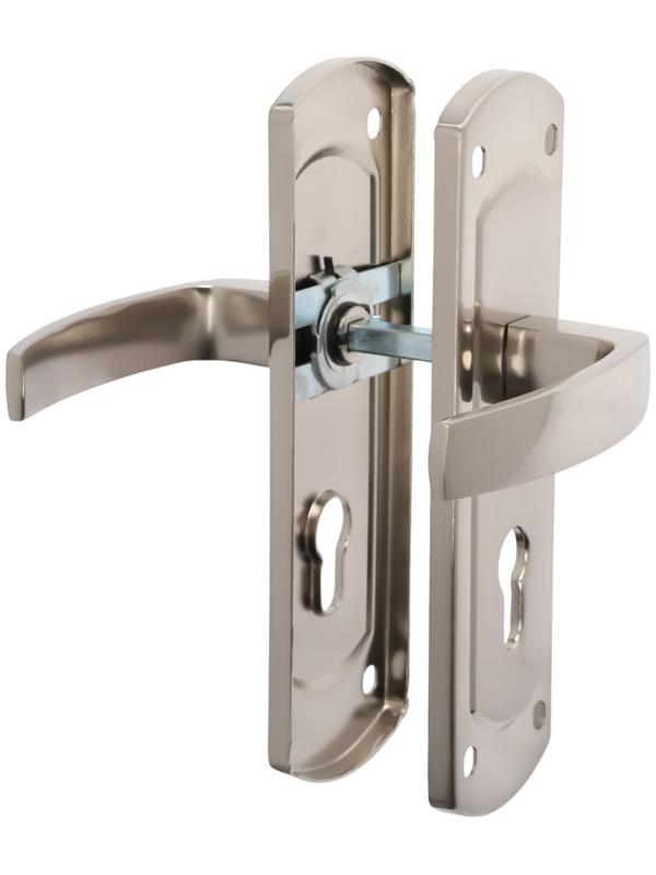 Ручки на планке LOCKLAND 002, м/о 55 мм, цвет сатиновый никель