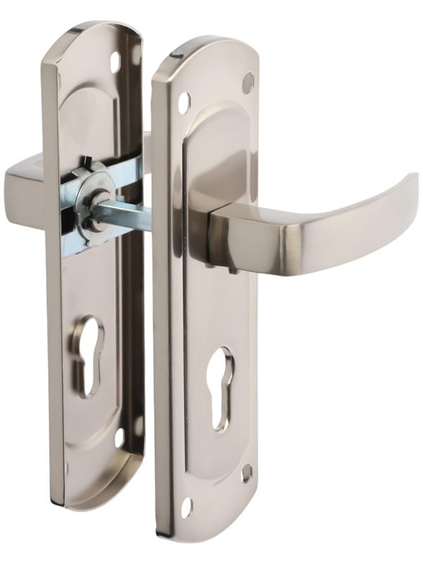 Ручки на планке LOCKLAND 002, м/о 55 мм, цвет сатиновый никель