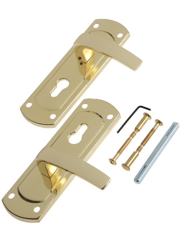 Ручки на планке LOCKLAND 002, м/о 55 мм, цвет золото