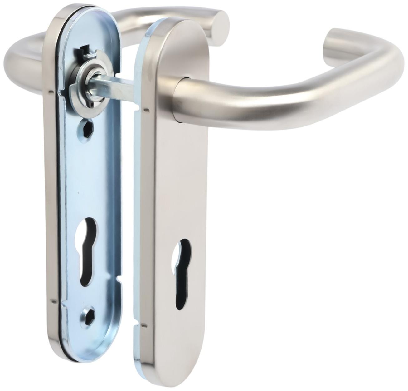 Ручки на планке LOCKLAND, для противопожарных замков, нержавеющая сталь